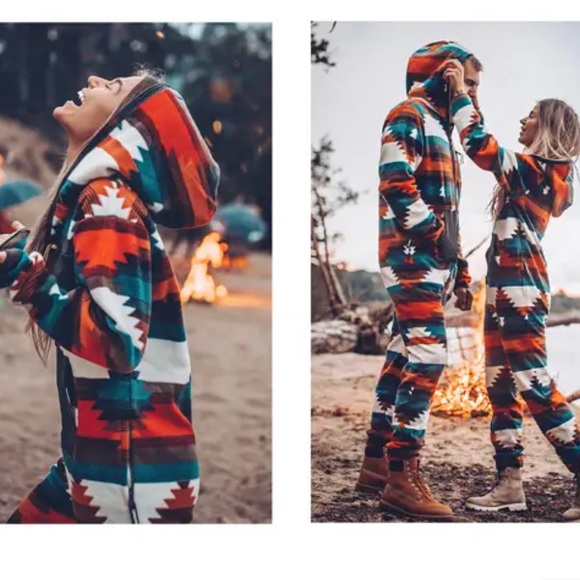 Onepiece Aztec fleece jumpsuit - Picture 5 of 7